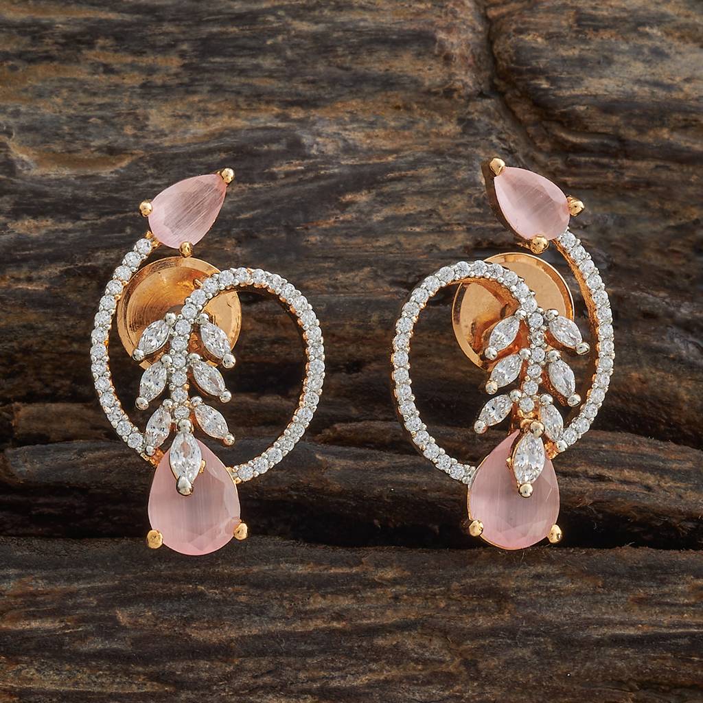 Kushal'S Fashion Jewellery Rhodium-Plated Party Zircon Studs - 178455 : 427258
