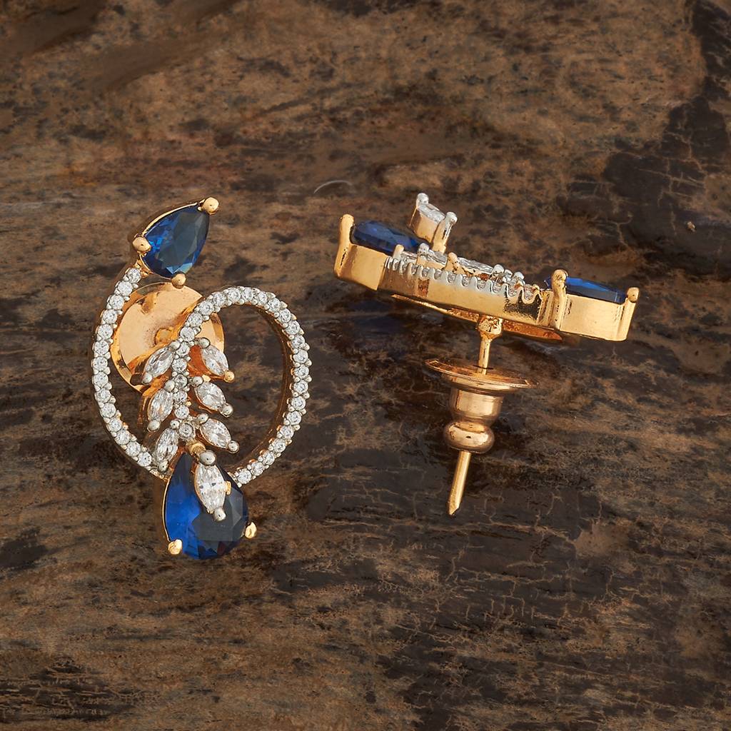 Kushal'S Fashion Jewellery Rhodium-Plated Party Zircon Studs - 178455 : 427259