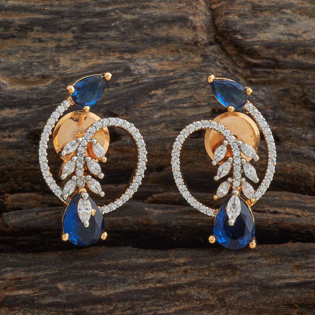 Kushal'S Fashion Jewellery Rhodium-Plated Party Zircon Studs - 178455 : 427259