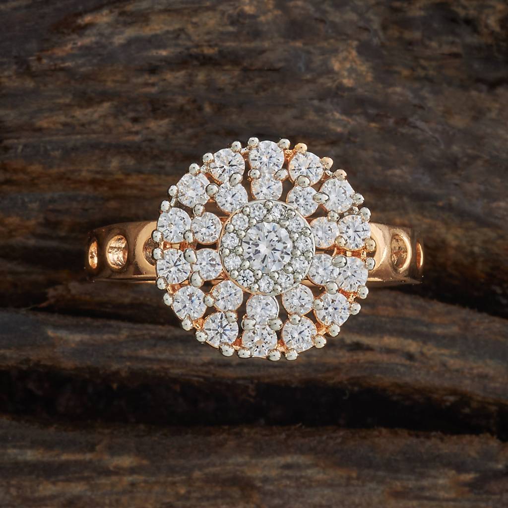 Kushal'S Fashion Jewellery Ruby Gold-Plated Party Zircon Finger Ring - 427483 : 427483