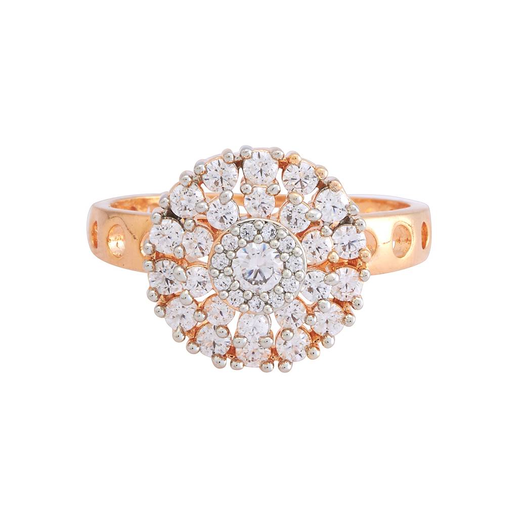 Kushal'S Fashion Jewellery Ruby Gold-Plated Party Zircon Finger Ring - 427483 : 427483