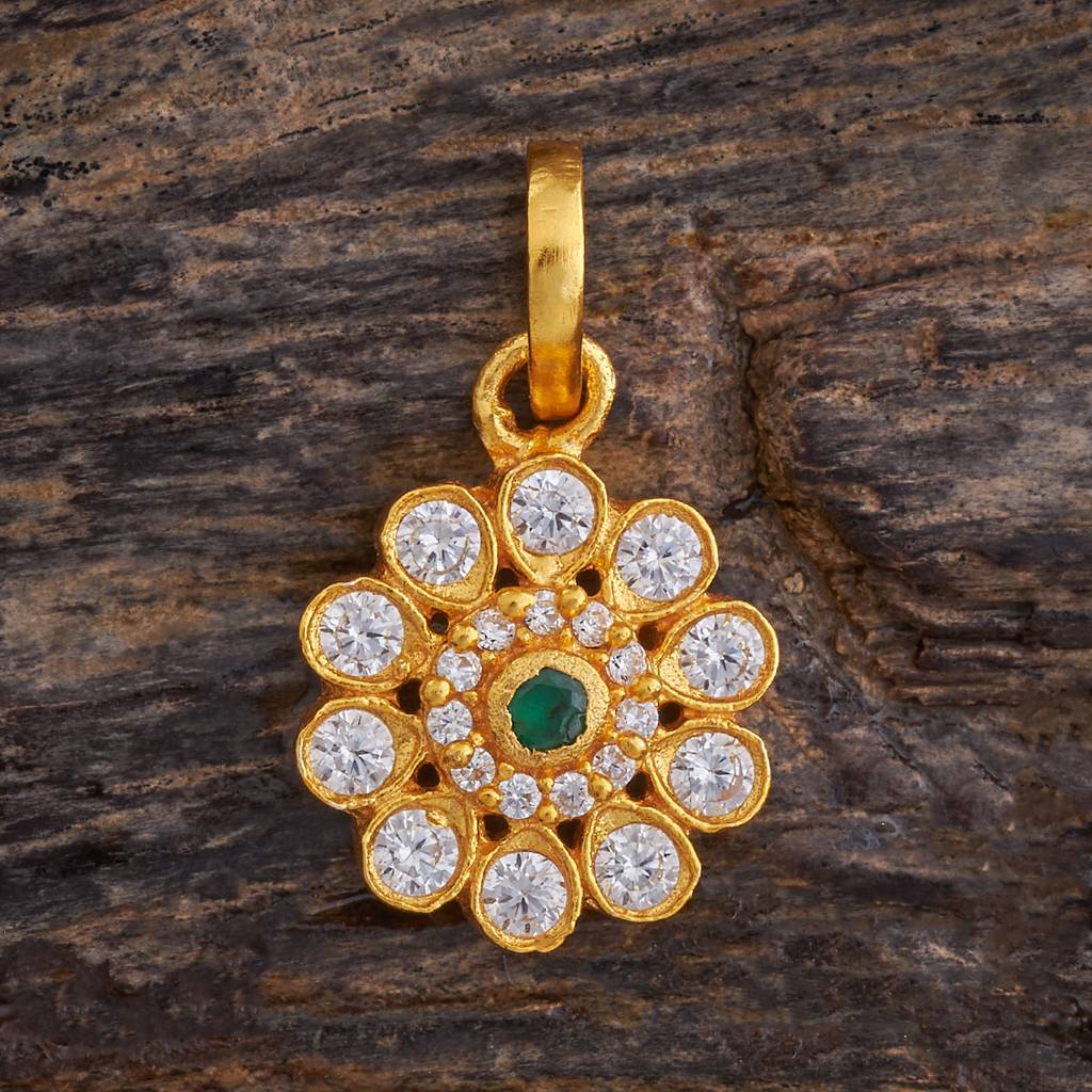 Kushal'S Fashion Jewellery Gold-Plated Ethnic 92.5 Pure Silver Temple Pendant Set - 178549 : 427547