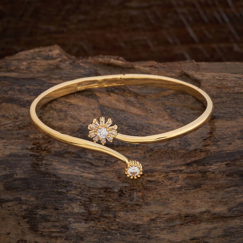 Kushal'S Fashion Jewellery-Plated Party Zircon Kada - 178722 : 427873