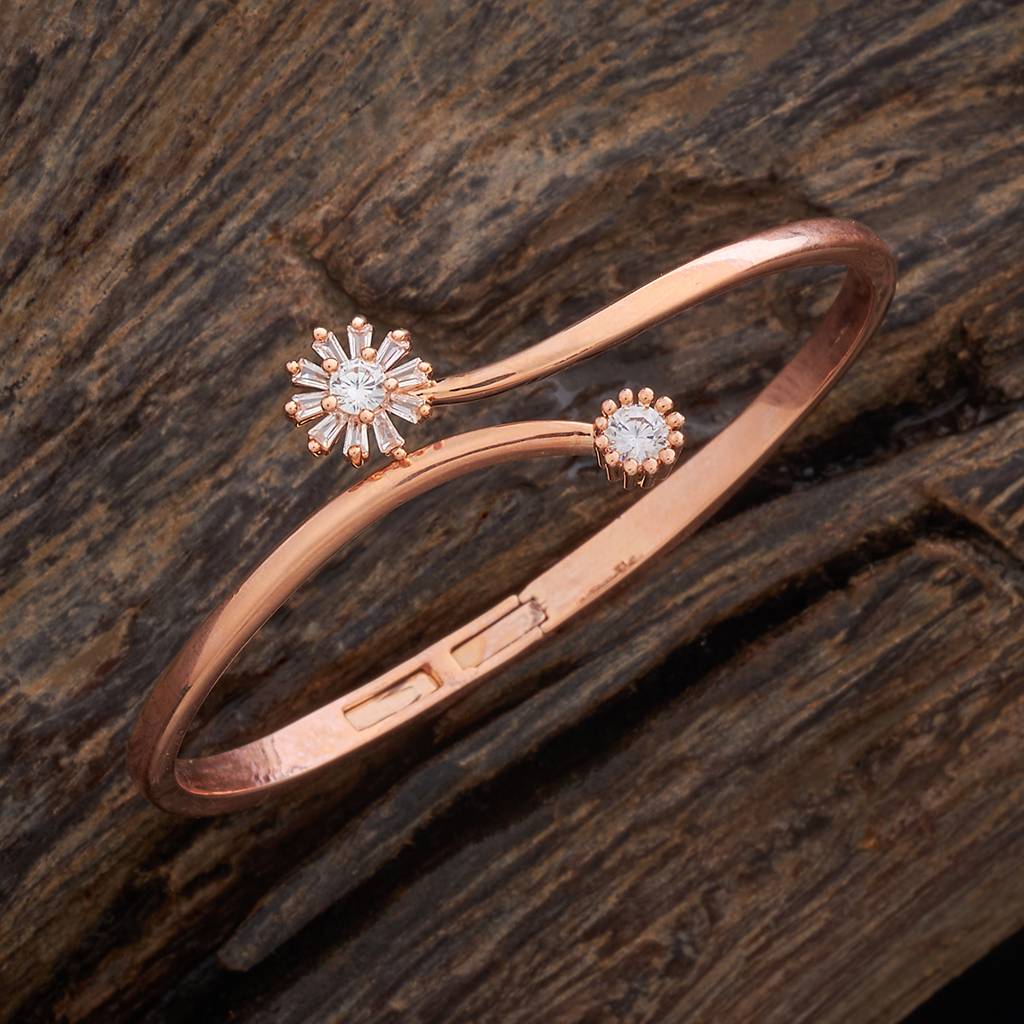 Kushal'S Fashion Jewellery-Plated Party Zircon Kada - 178722 : 427875