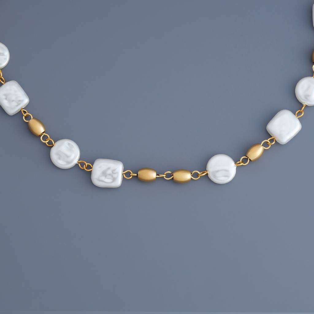 Kushal'S Fashion Jewellery Pearl Gold-Plated Party Trendy Necklace - 430106 : 430106