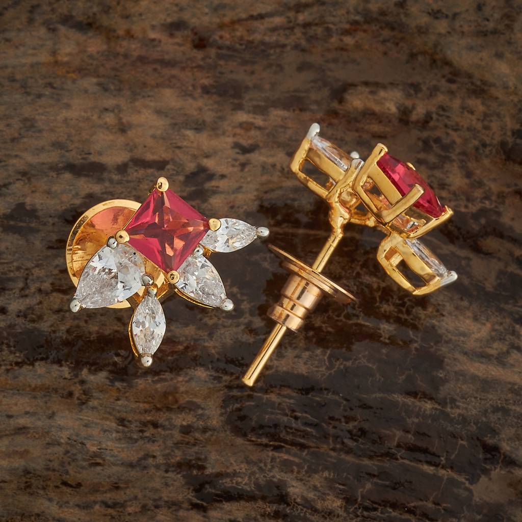 Kushal'S Fashion Jewellery Rhodium-Plated Party Zircon Studs - 179904 : 430259