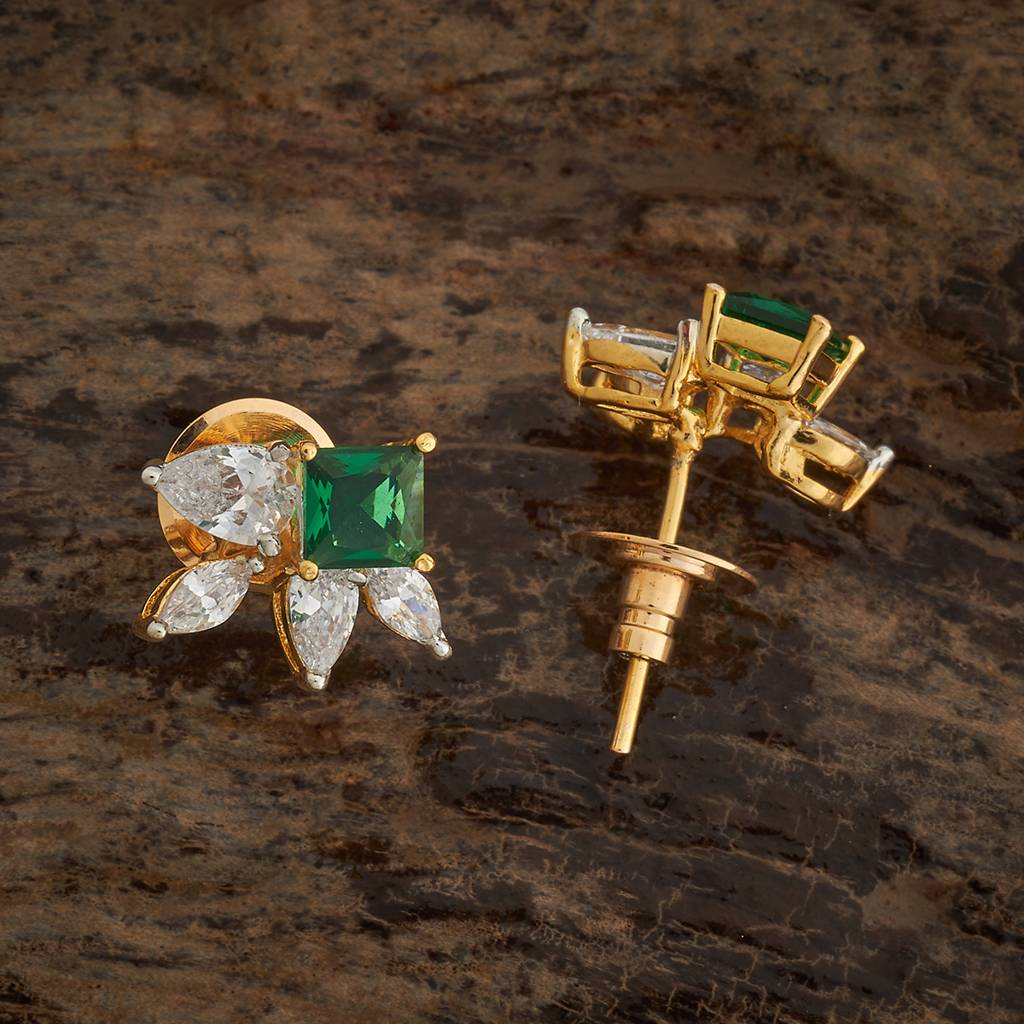 Kushal'S Fashion Jewellery Rhodium-Plated Party Zircon Studs - 179904 : 430260