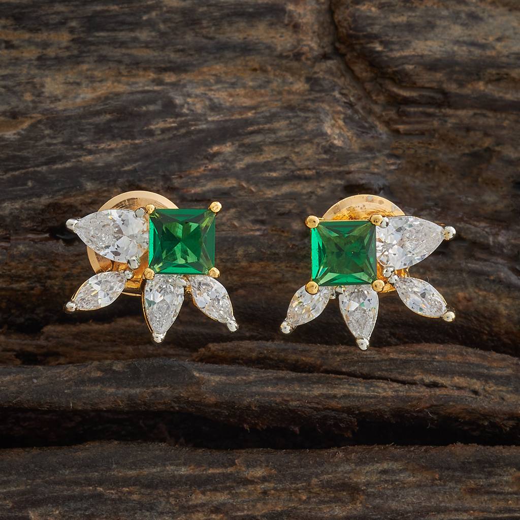 Kushal'S Fashion Jewellery Rhodium-Plated Party Zircon Studs - 179904 : 430260