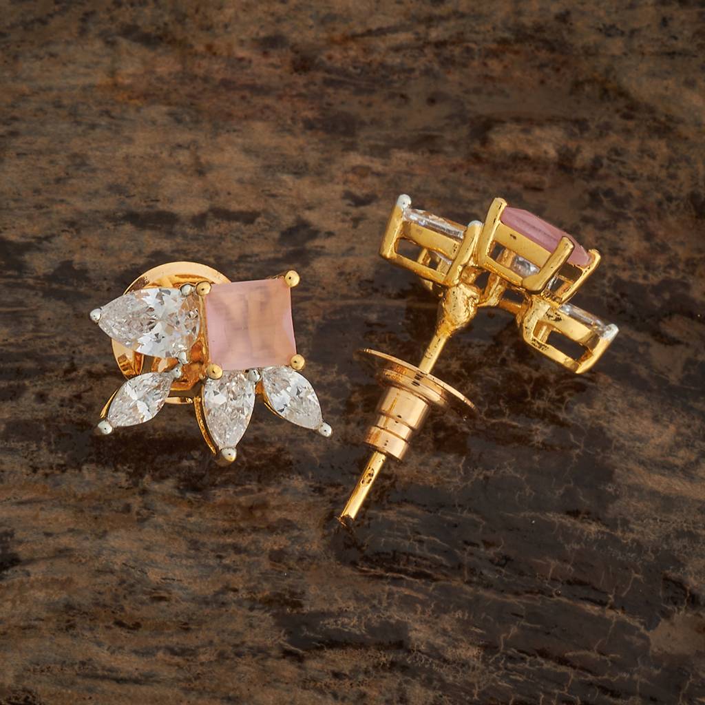 Kushal'S Fashion Jewellery Rhodium-Plated Party Zircon Studs - 179904 : 430261
