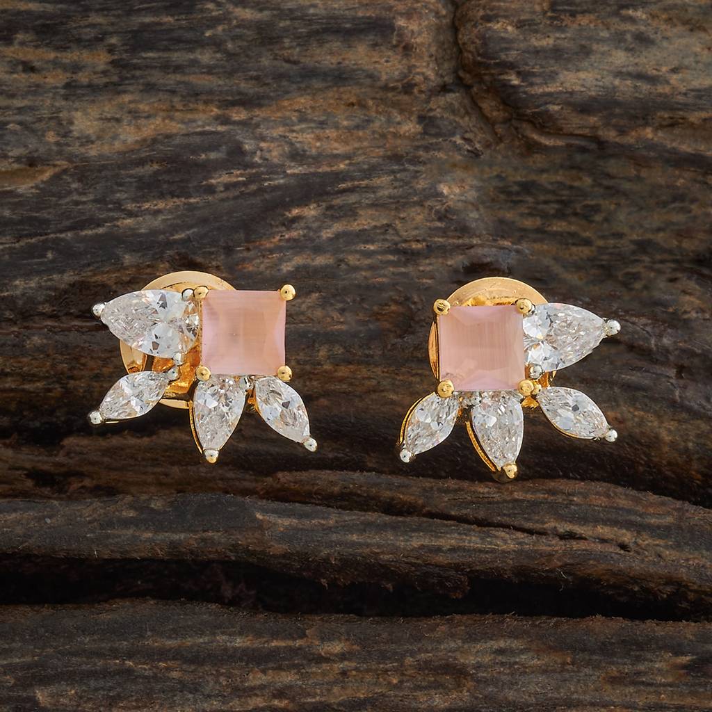 Kushal'S Fashion Jewellery Rhodium-Plated Party Zircon Studs - 179904 : 430261