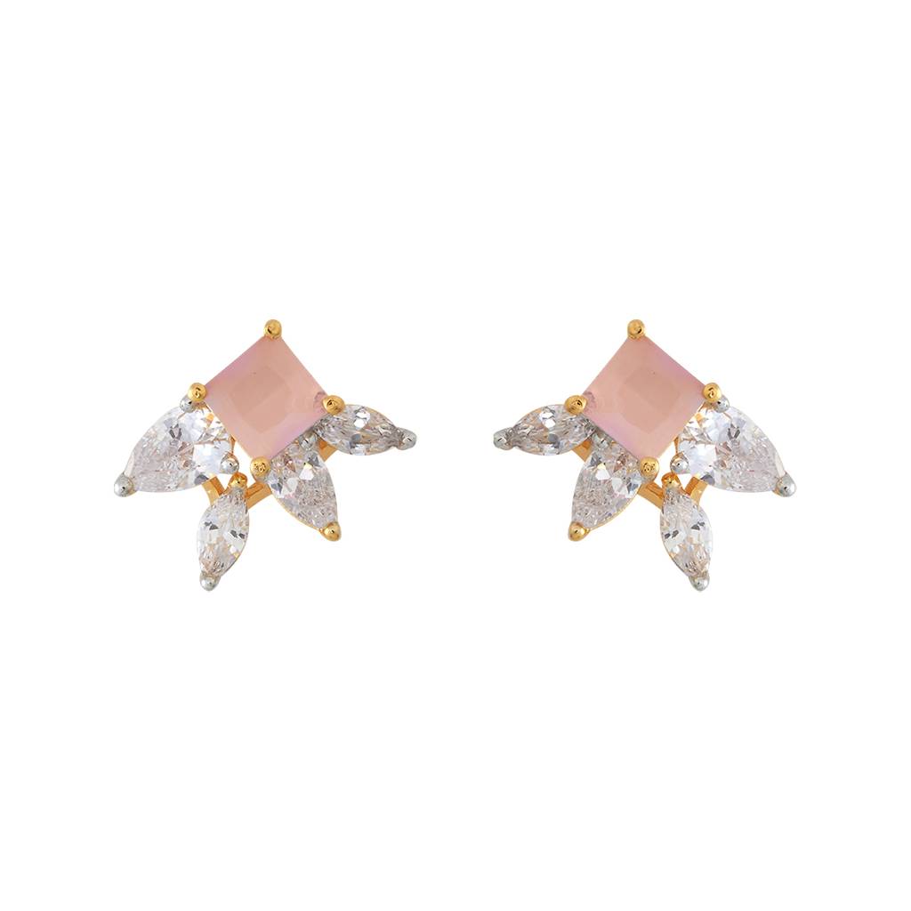 Kushal'S Fashion Jewellery Rhodium-Plated Party Zircon Studs - 179904 : 430261