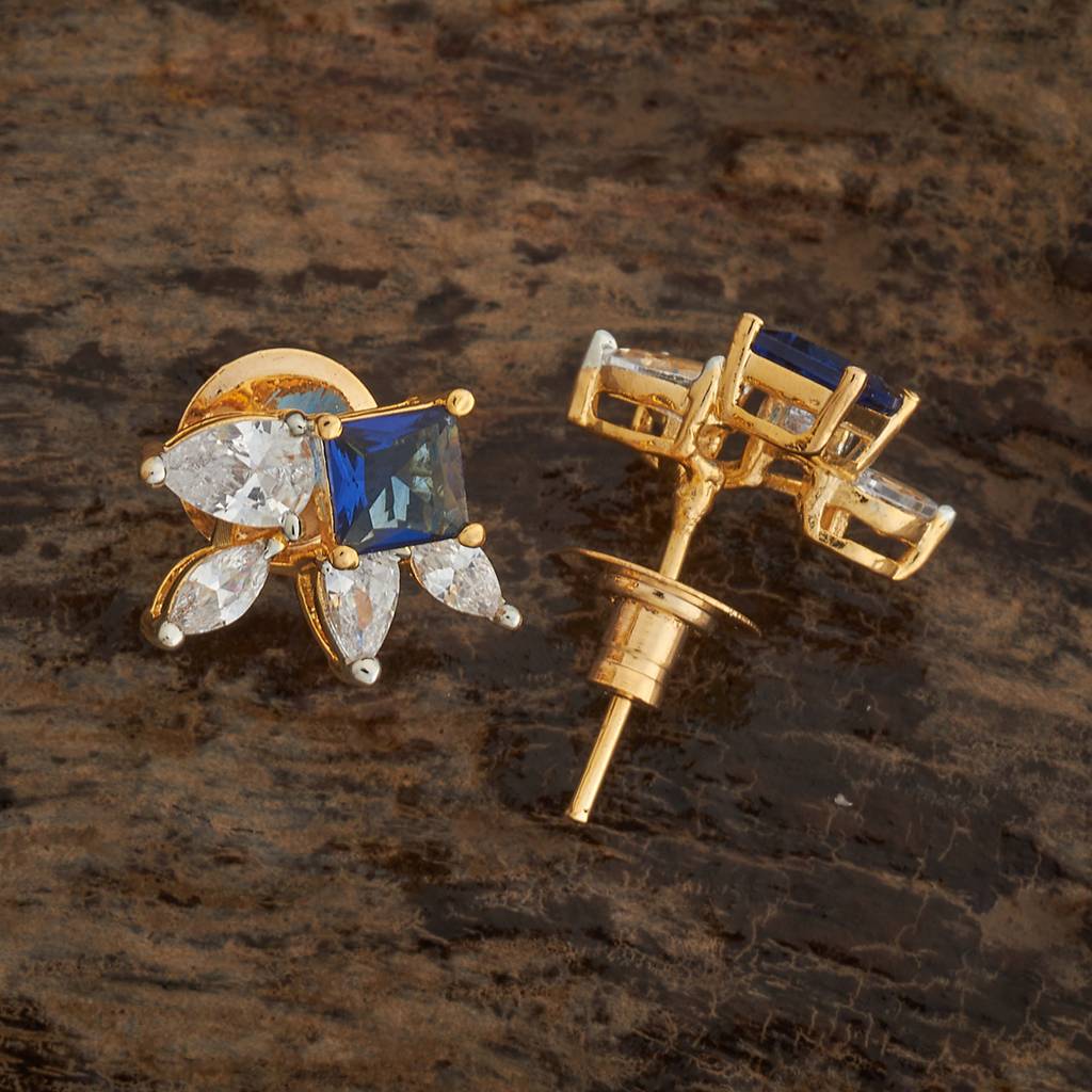 Kushal'S Fashion Jewellery Rhodium-Plated Party Zircon Studs - 179904 : 430262