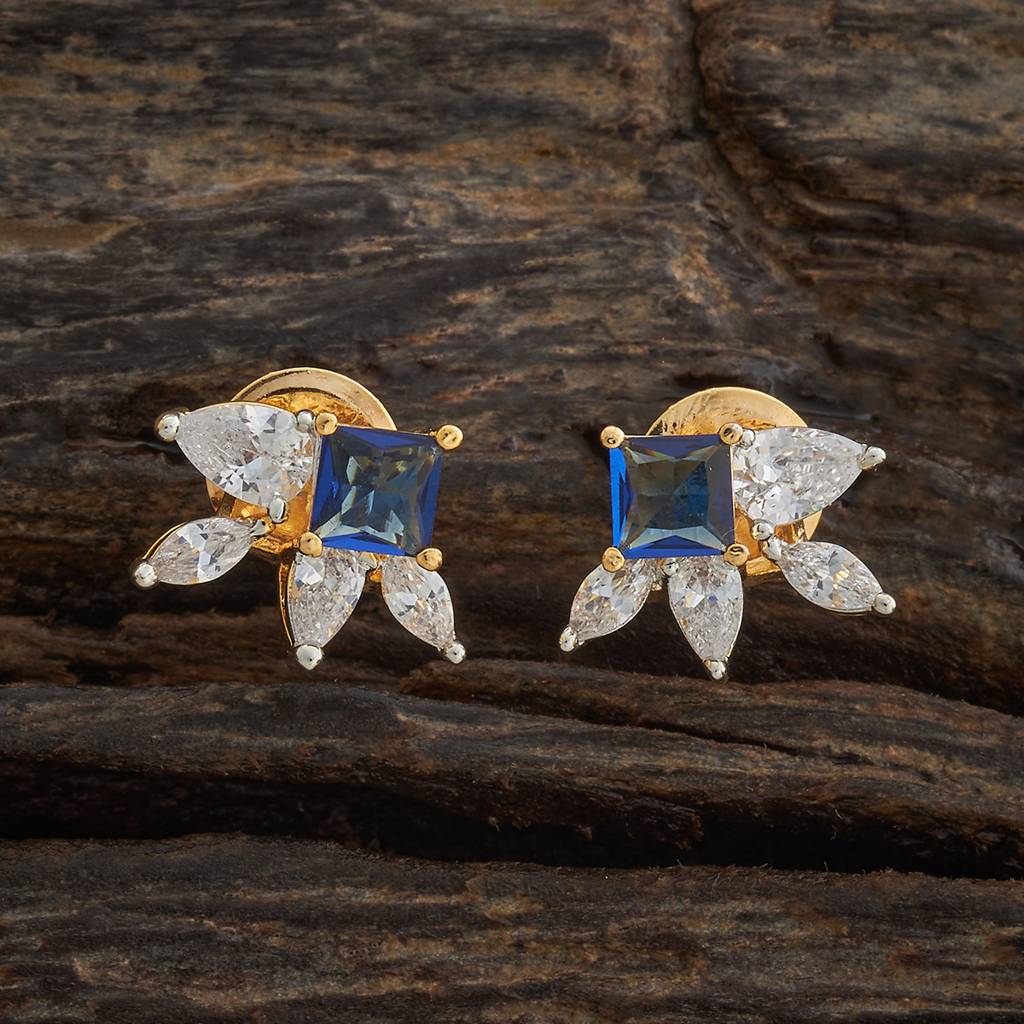 Kushal'S Fashion Jewellery Rhodium-Plated Party Zircon Studs - 179904 : 430262