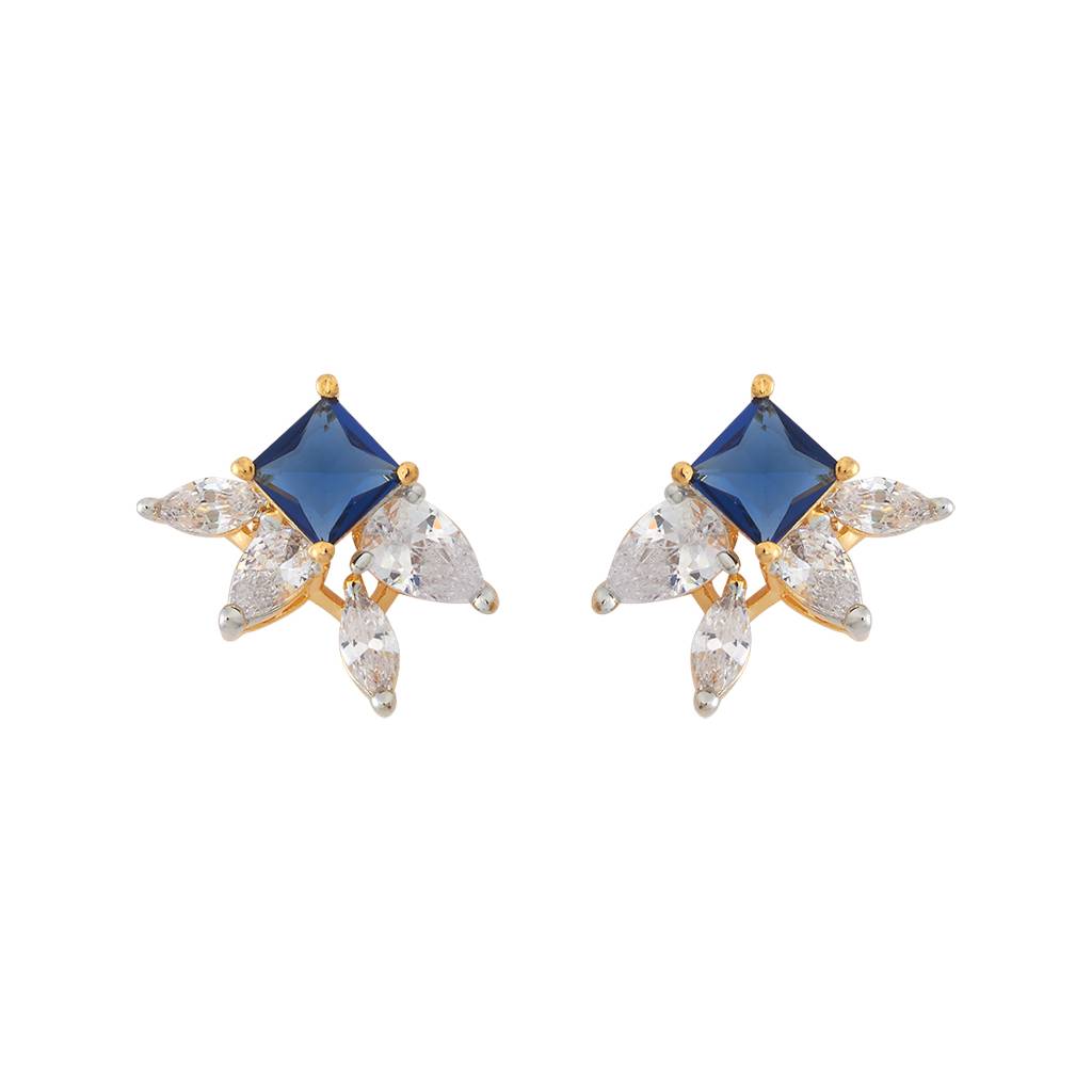 Kushal'S Fashion Jewellery Rhodium-Plated Party Zircon Studs - 179904 : 430262