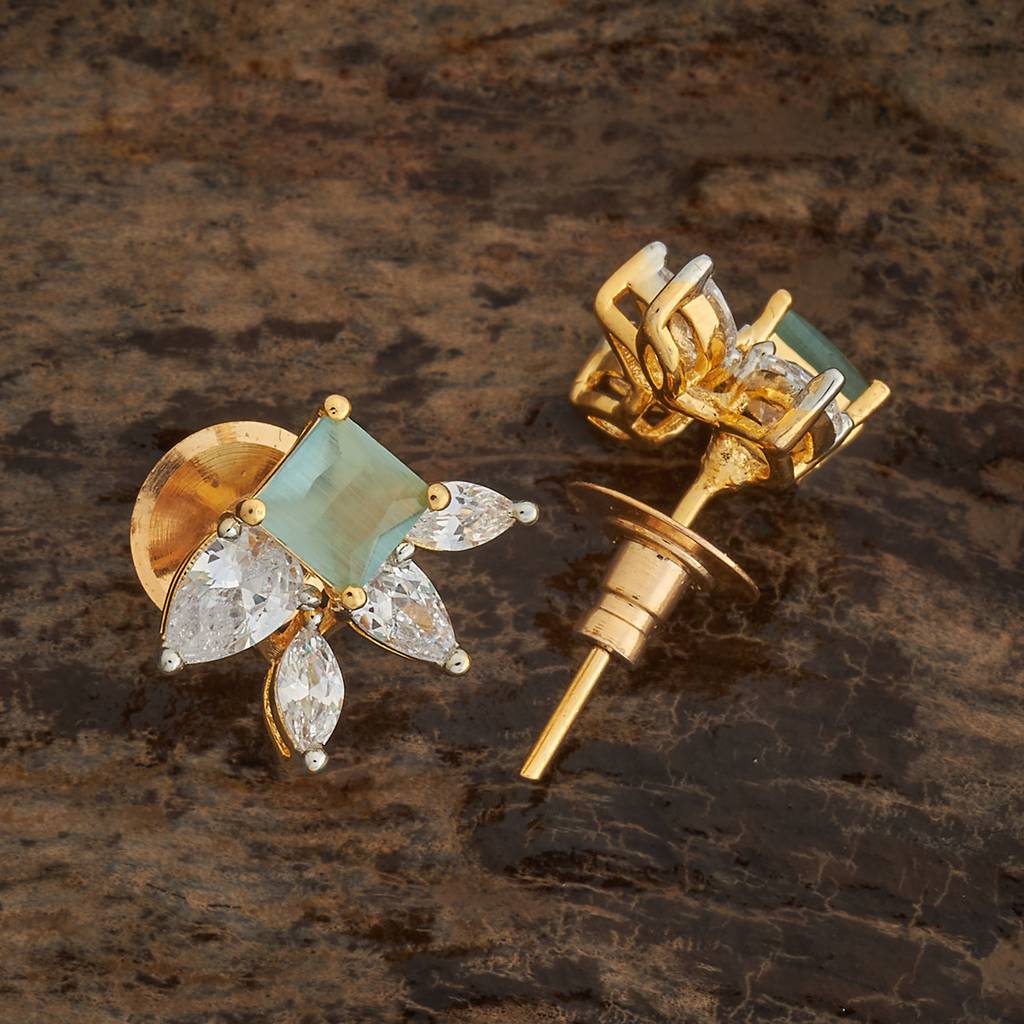 Kushal'S Fashion Jewellery Rhodium-Plated Party Zircon Studs - 179904 : 430263