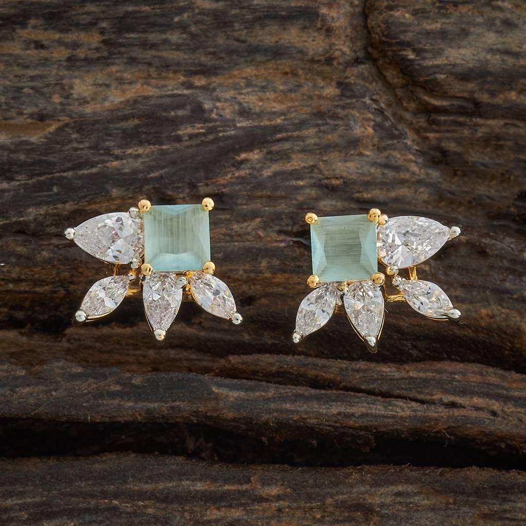 Kushal'S Fashion Jewellery Rhodium-Plated Party Zircon Studs - 179904 : 430263