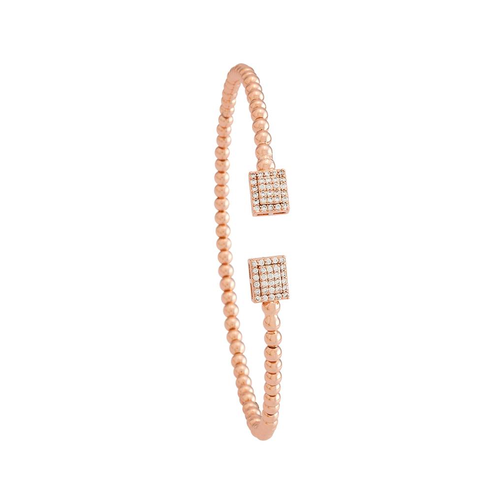 Kushal'S Fashion Jewellery White Rose Gold-Plated Party Zircon Kada - 430200 : 430200