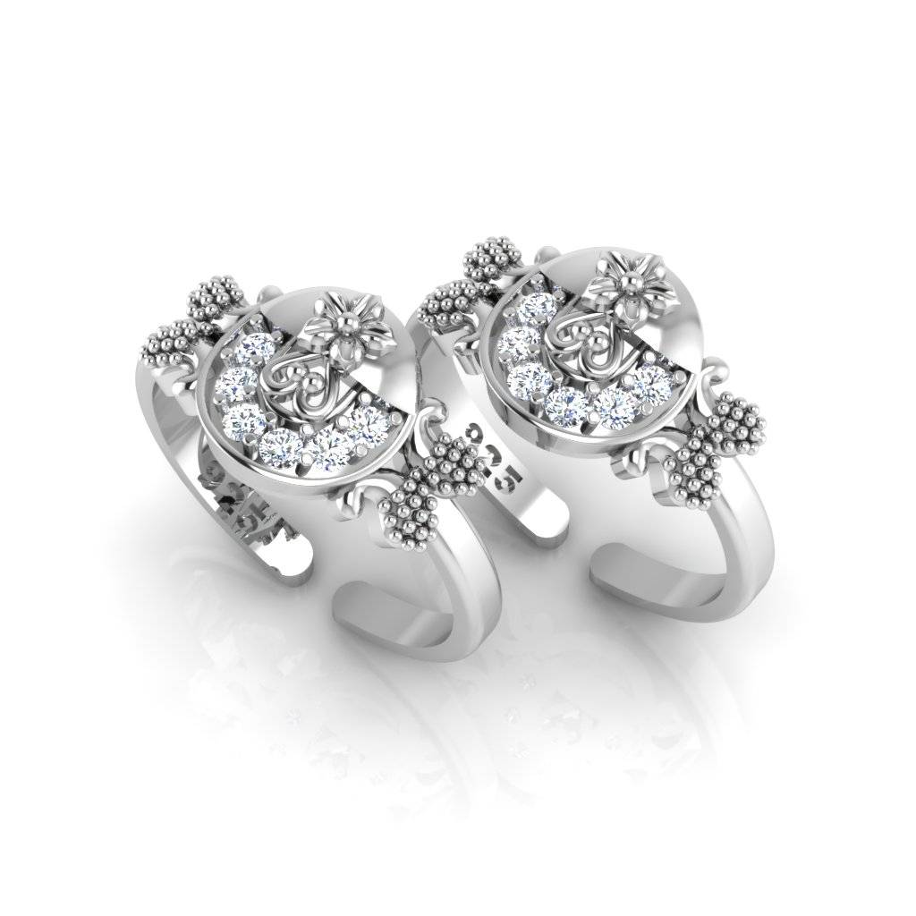 Iski Uski 925 Sterling Traditional Silver Toe Rings
