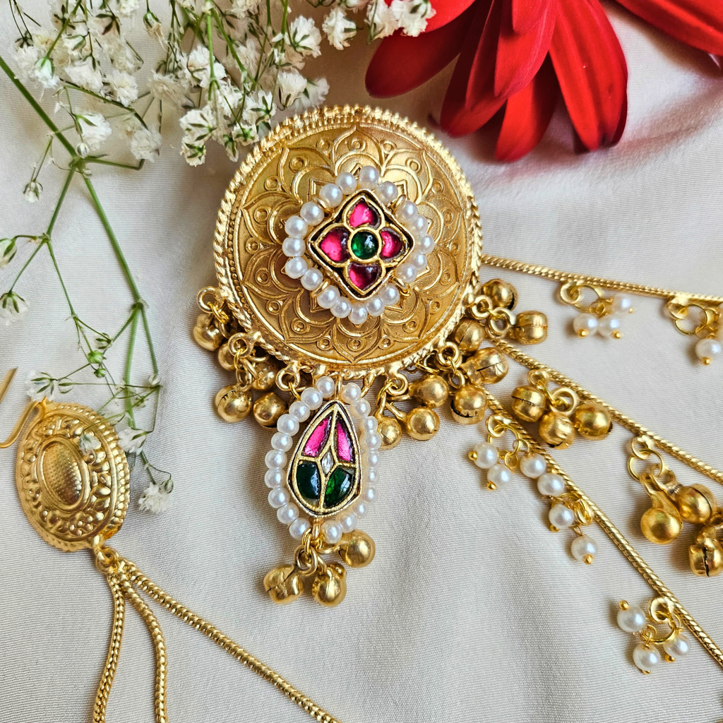 Aisha Kashmir Kaan Chain Jhumka : ER022