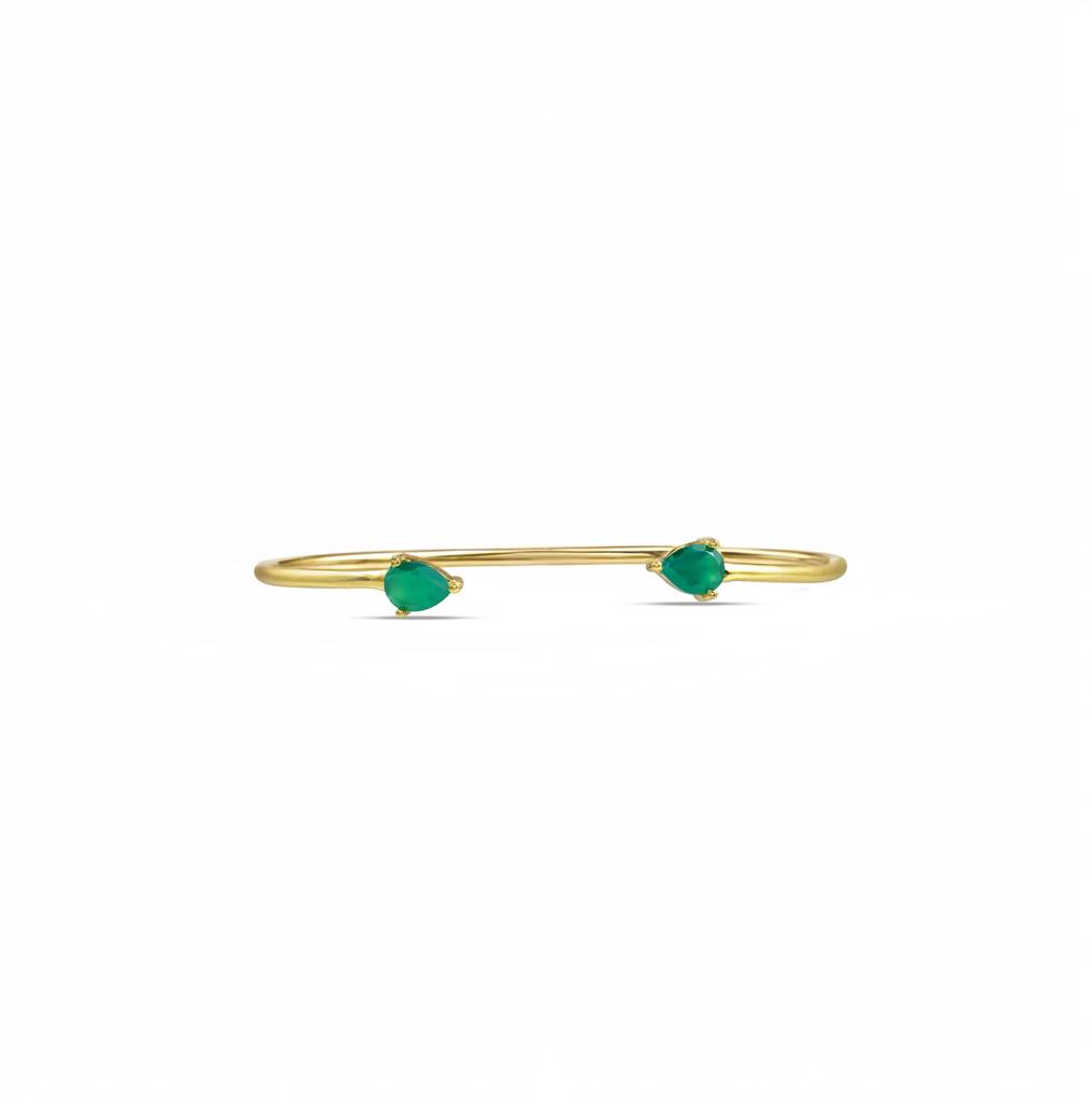 Green Onyx Cuff Bracelet : AWB-41-D