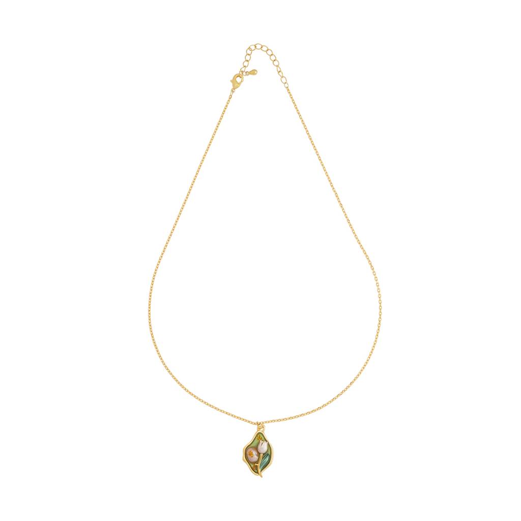 Kushal'S Fashion Jewellery Green Gold-Plated Casual Trendy Necklace - 430627 : 430627