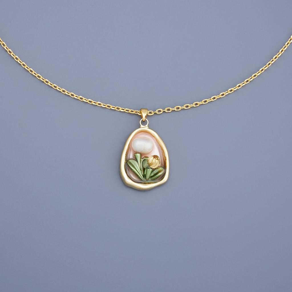 Kushal'S Fashion Jewellery Green Gold-Plated Casual Trendy Necklace - 430628 : 430628