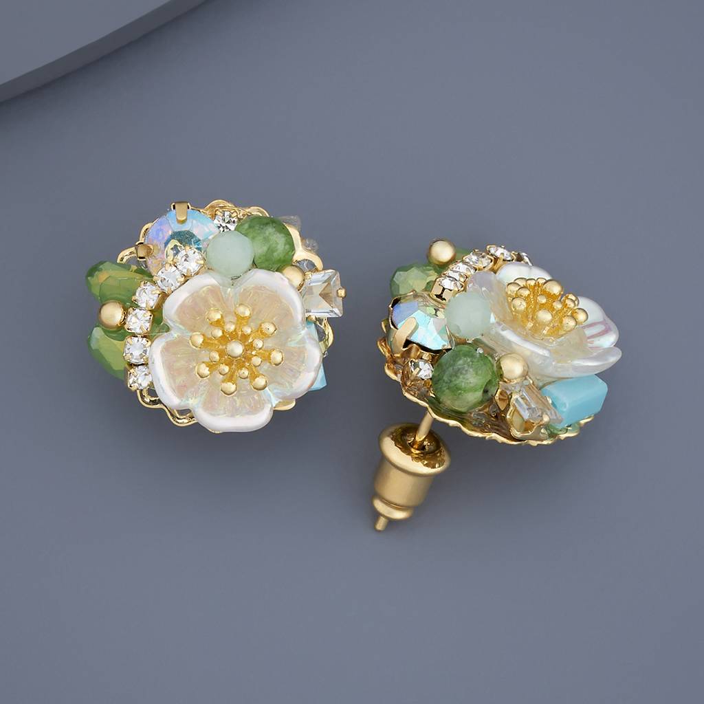 Kushal'S Fashion Jewellery Mint Gold-Plated Party Trendy Earring - 430705 : 430705