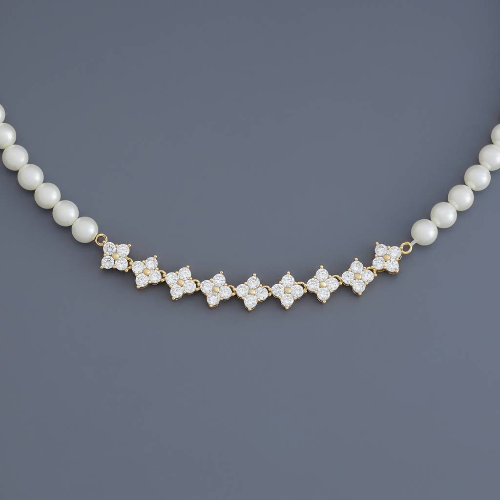 Kushal'S Fashion Jewellery Pearl Gold-Plated Party Trendy Necklace - 430706 : 430706