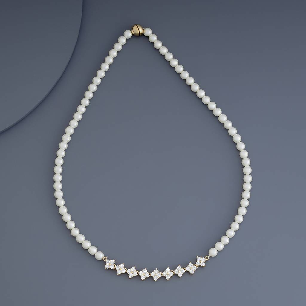 Kushal'S Fashion Jewellery Pearl Gold-Plated Party Trendy Necklace - 430706 : 430706