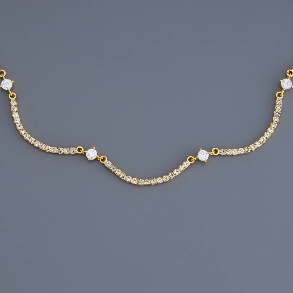 Kushal'S Fashion Jewellery White Gold-Plated Party Trendy Necklace - 430736 : 430736