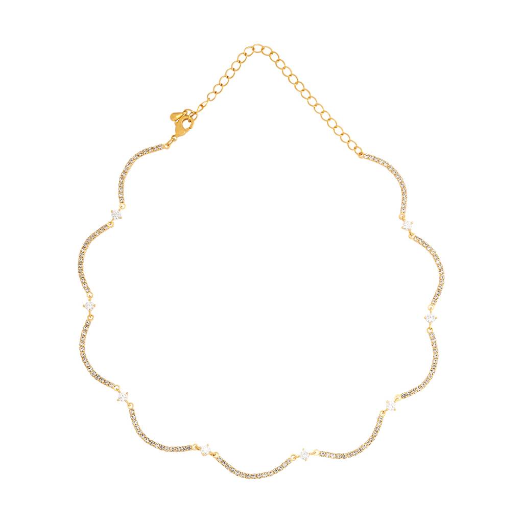 Kushal'S Fashion Jewellery White Gold-Plated Party Trendy Necklace - 430736 : 430736
