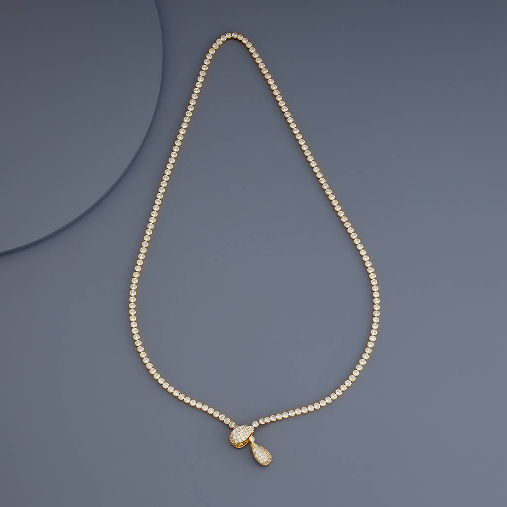 Kushal'S Fashion Jewellery White Gold-Plated Party Trendy Necklace - 430738 : 430738