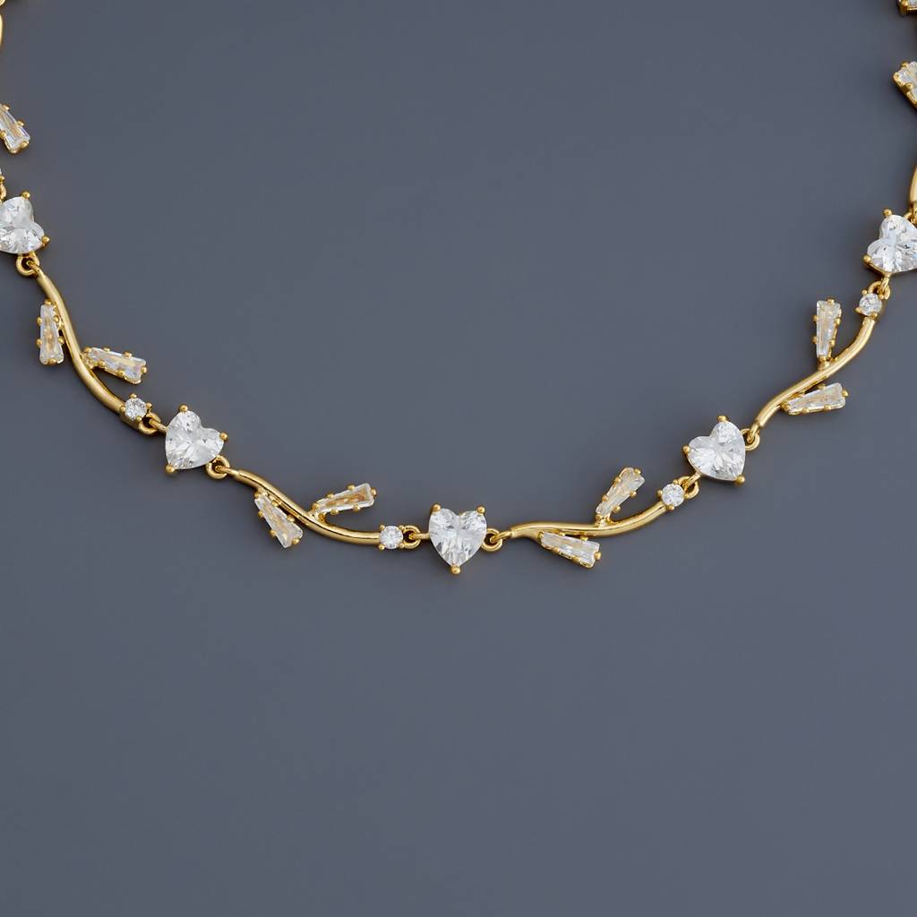 Kushal'S Fashion Jewellery White Gold-Plated Party Trendy Necklace - 430739 : 430739