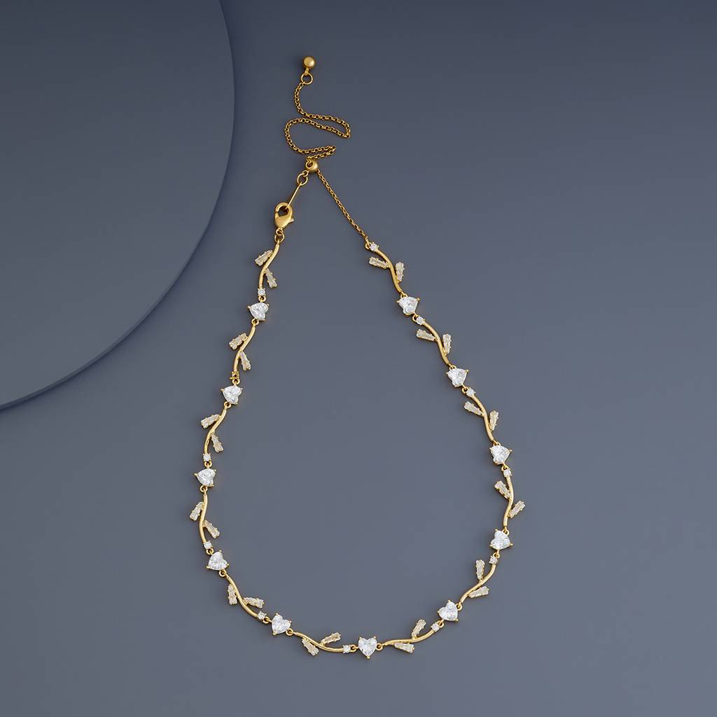 Kushal'S Fashion Jewellery White Gold-Plated Party Trendy Necklace - 430739 : 430739