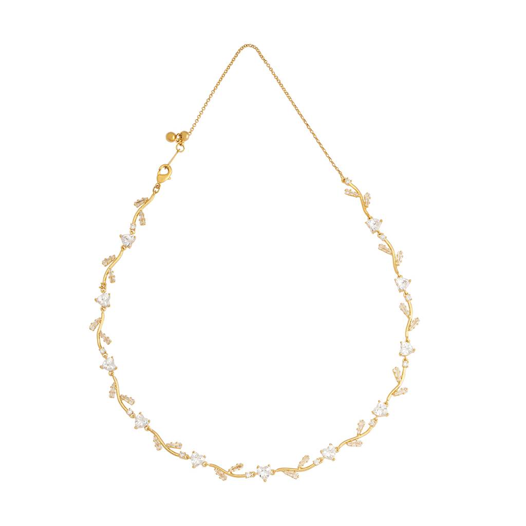 Kushal'S Fashion Jewellery White Gold-Plated Party Trendy Necklace - 430739 : 430739