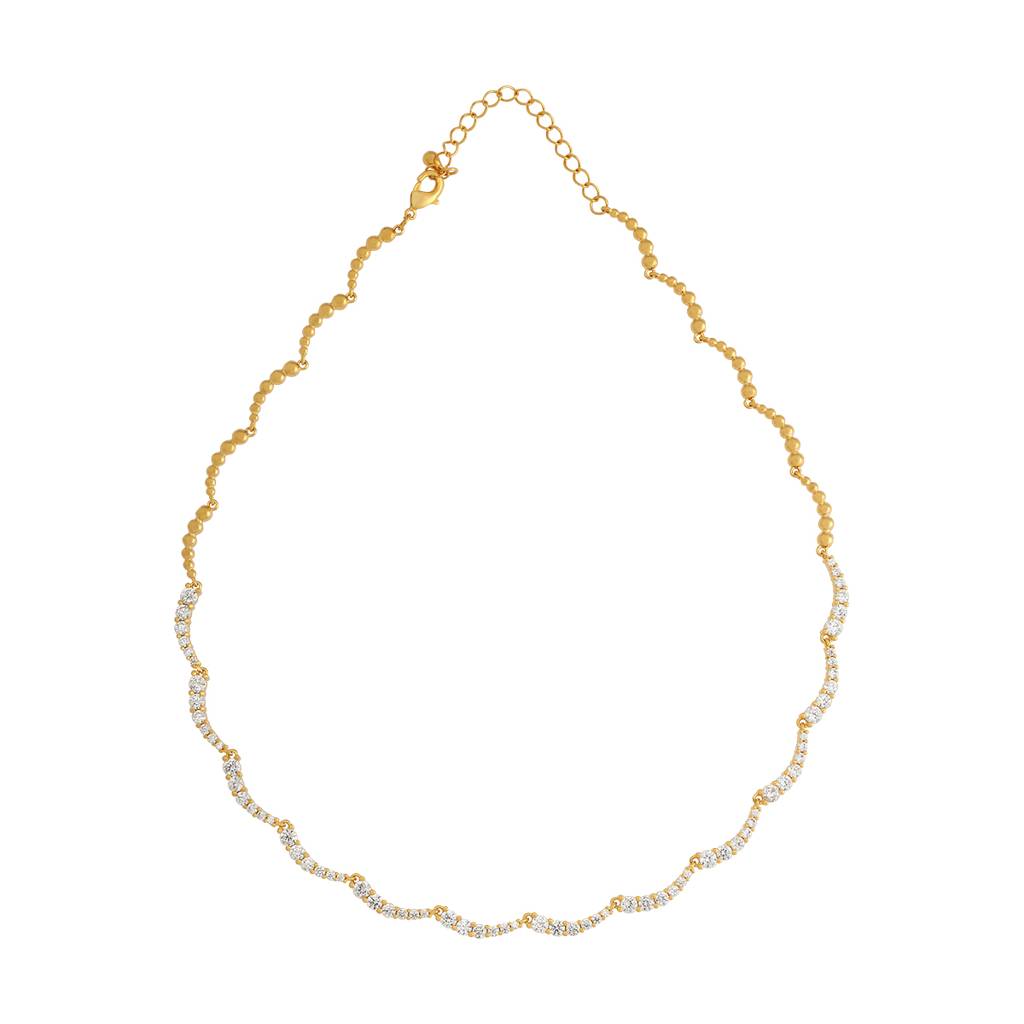 Kushal'S Fashion Jewellery White Gold-Plated Party Trendy Necklace - 430740 : 430740