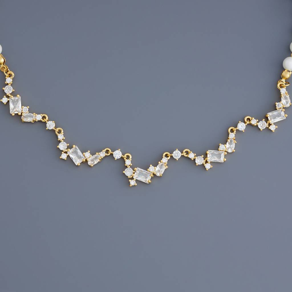 Kushal'S Fashion Jewellery Pearl Gold-Plated Party Trendy Necklace - 430742 : 430742