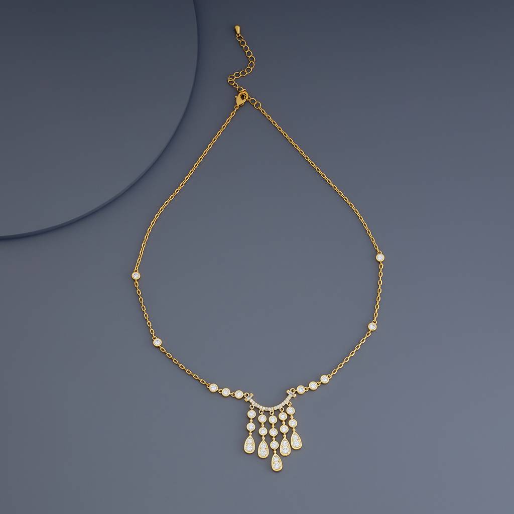 Kushal'S Fashion Jewellery White Gold-Plated Party Trendy Necklace - 430743 : 430743