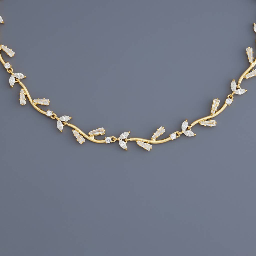 Kushal'S Fashion Jewellery White Gold-Plated Party Trendy Necklace - 430745 : 430745