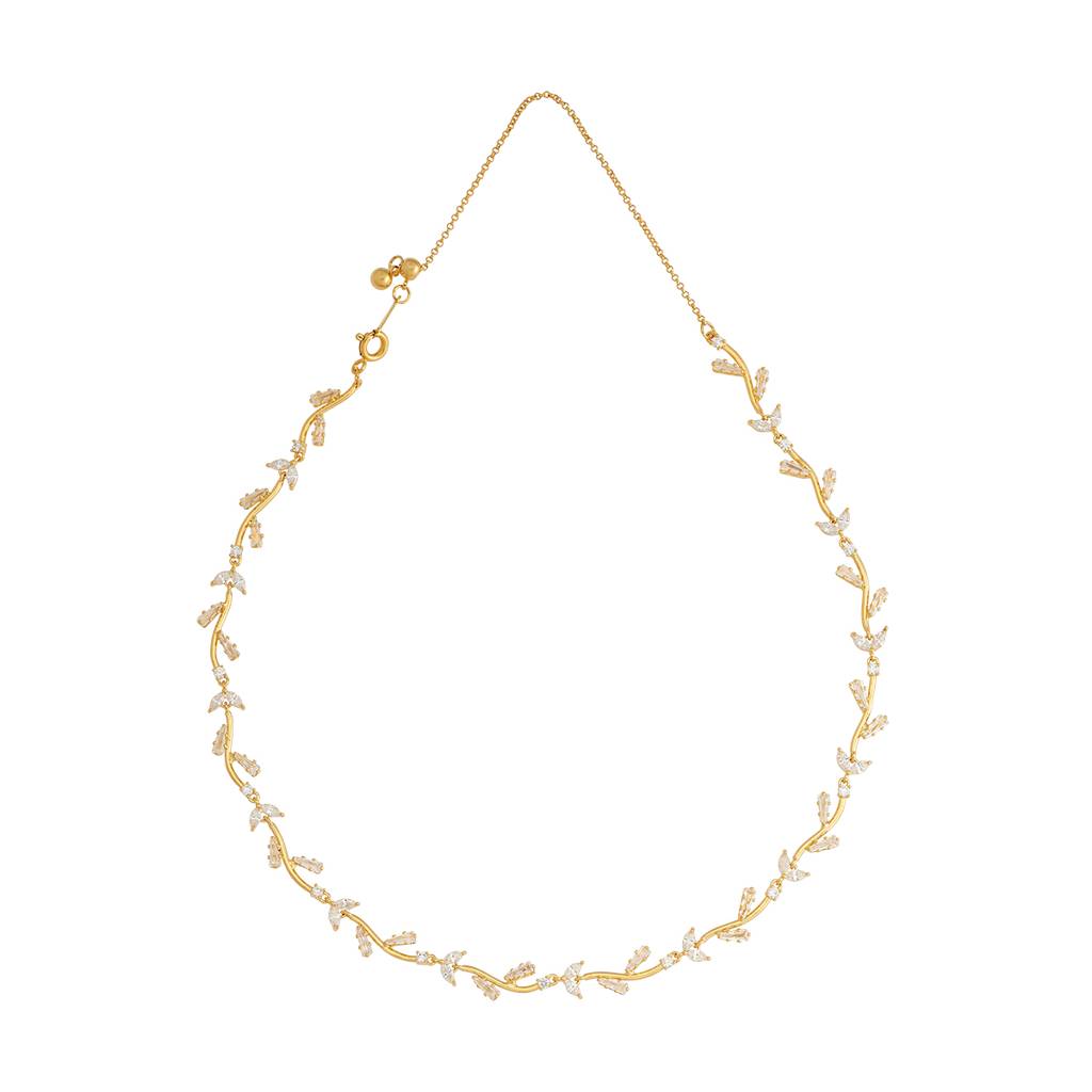 Kushal'S Fashion Jewellery White Gold-Plated Party Trendy Necklace - 430745 : 430745