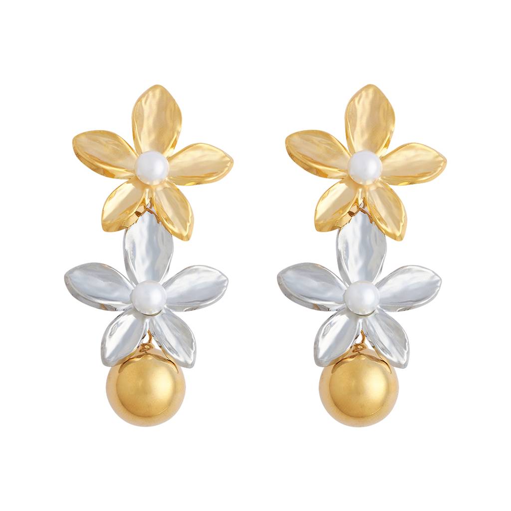 Kushal'S Fashion Jewellery Pearl Rhodium-Plated Party Trendy Earring - 430849 : 430849