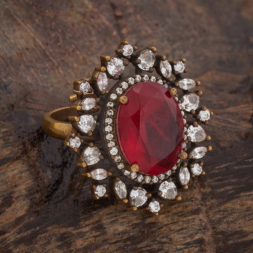Kushal'S Fashion Jewellery Party Zircon Finger Ring - 180314 : 431023
