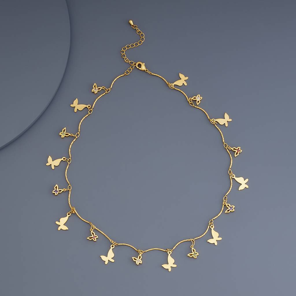 Kushal'S Fashion Jewellery Multi Gold-Plated Party Trendy Necklace - 431167 : 431167