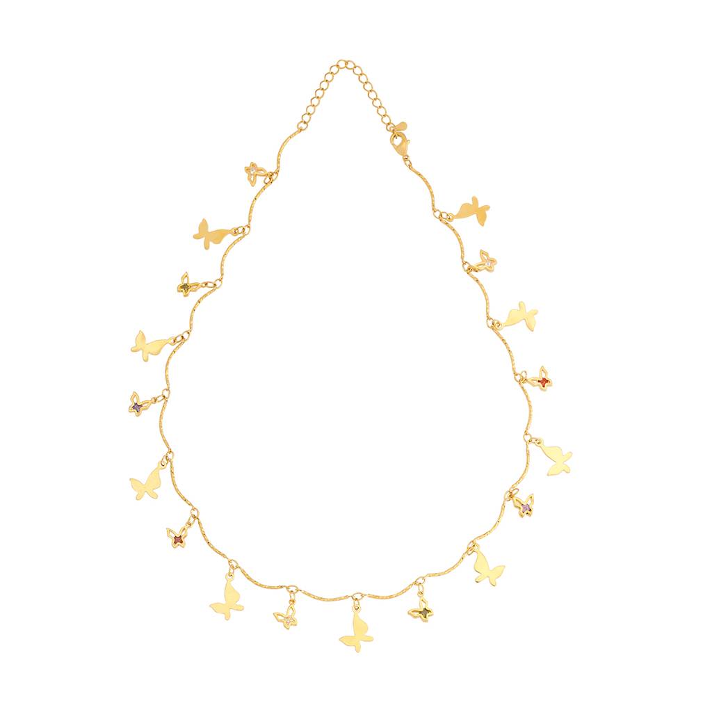 Kushal'S Fashion Jewellery Multi Gold-Plated Party Trendy Necklace - 431167 : 431167