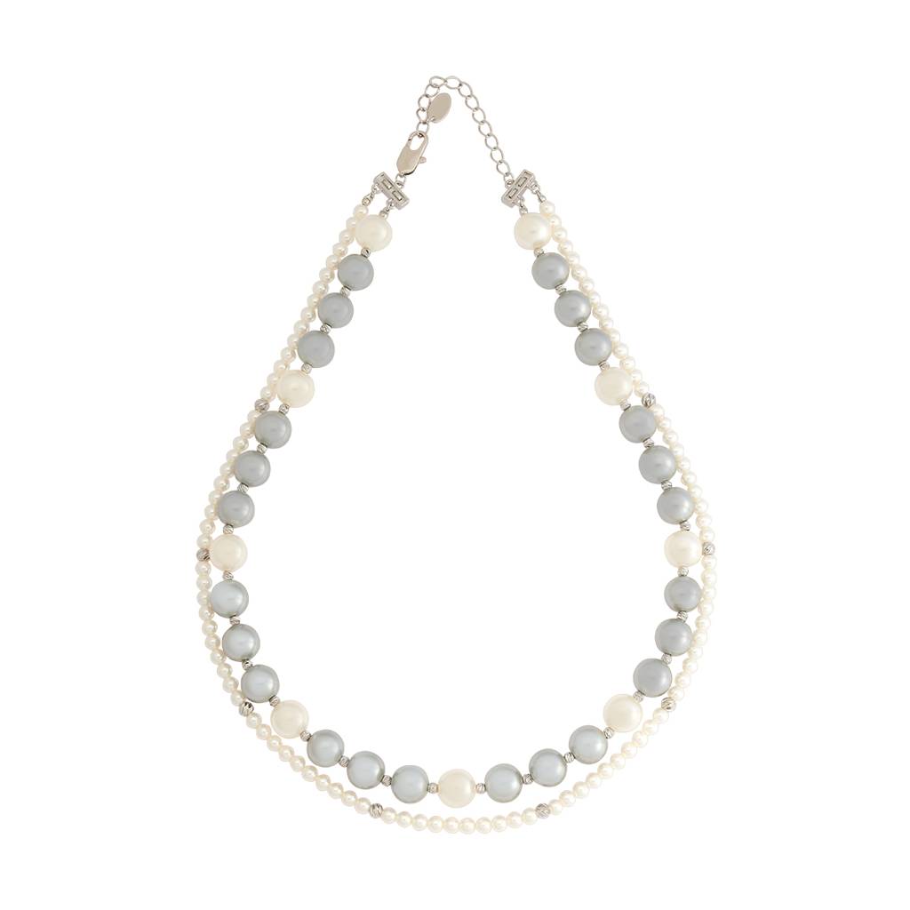 Kushal'S Fashion Jewellery Grey Rhodium-Plated Party Trendy Necklace : 431198