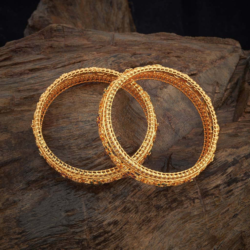 Kushal'S Fashion Jewellery Plated Ethnic Antique Bangle - 180553 : 431503