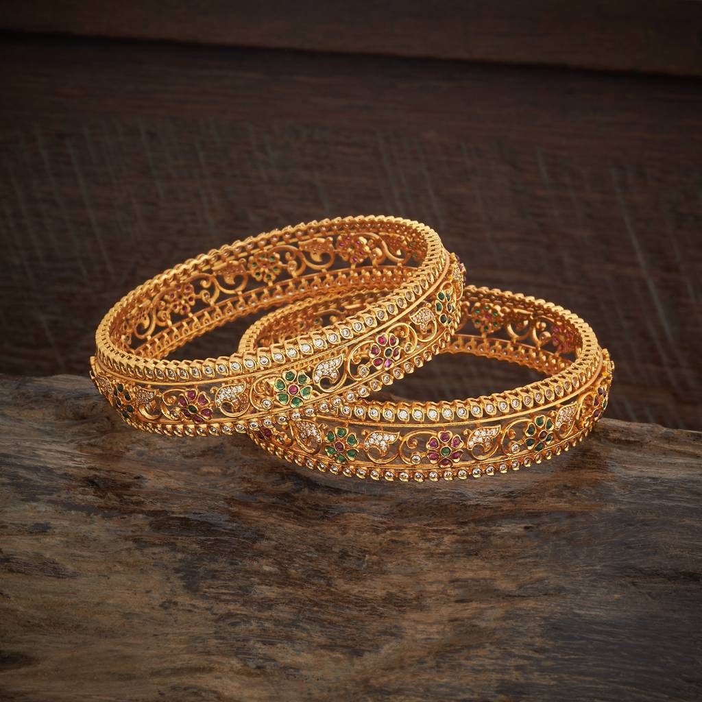 Kushal'S Fashion Jewellery Plated Ethnic Antique Bangle - 180553 : 431504