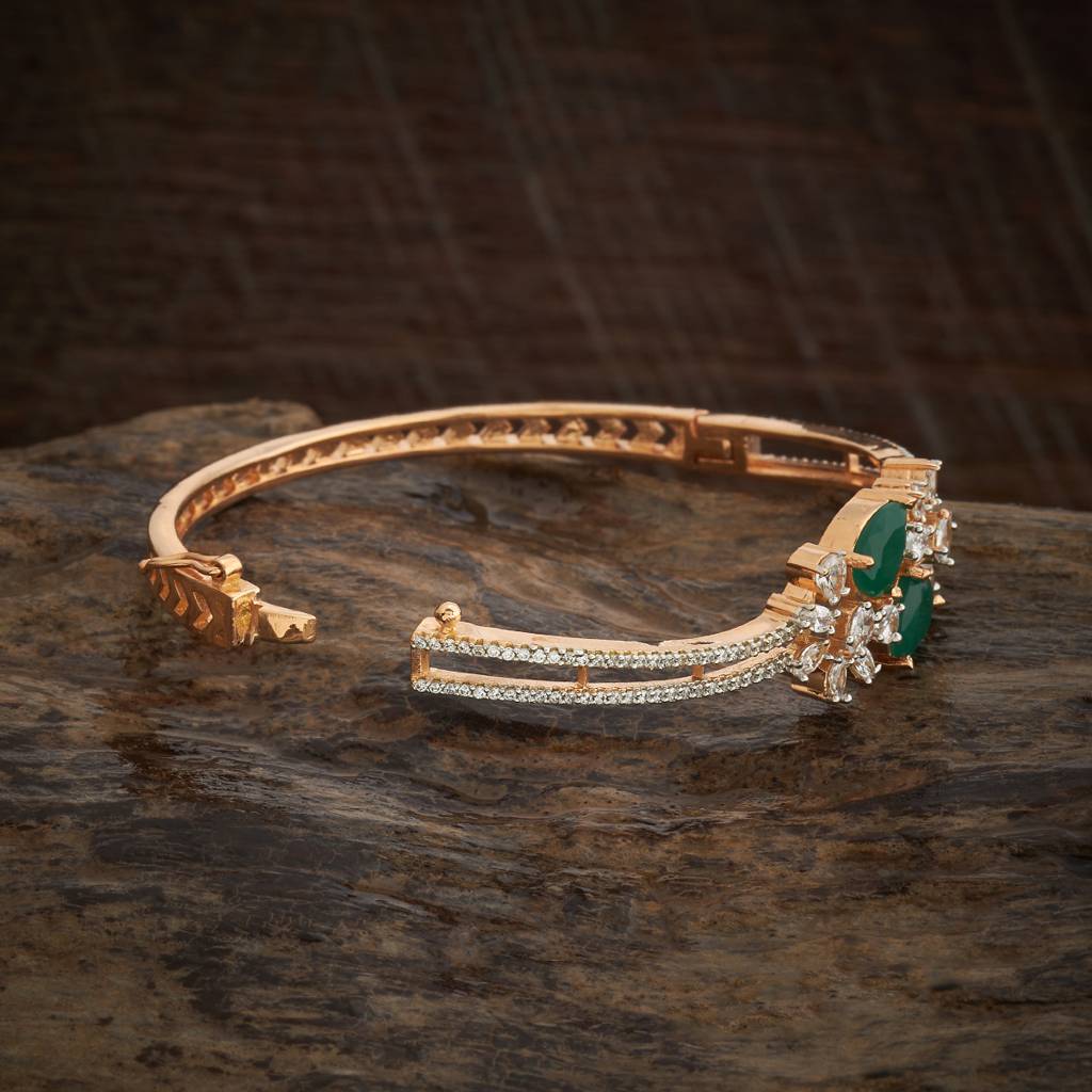 Kushal'S Fashion Jewellery Rhodium-Plated Party Zircon Kada - 180717 : 431940