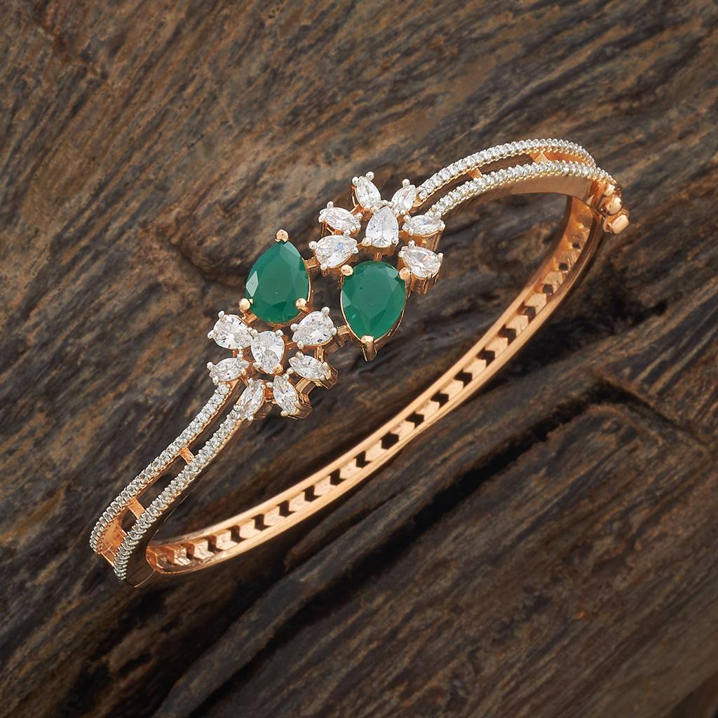 Kushal'S Fashion Jewellery Rhodium-Plated Party Zircon Kada - 180717 : 431940