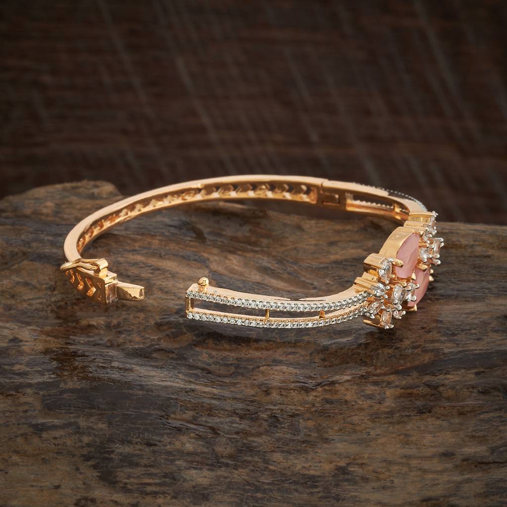 Kushal'S Fashion Jewellery Rhodium-Plated Party Zircon Kada - 180717 : 431942
